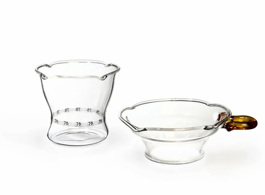 Осень набор из cитечка и стаканчика из жаропрочного стекла для заваривания чая