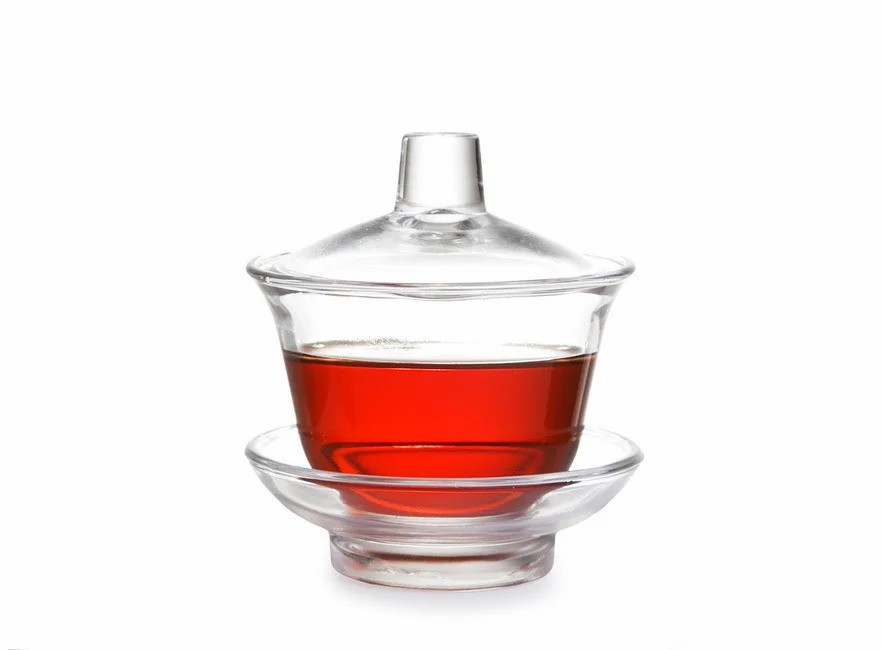 Цвет чая 100 мл гайвань с блюдцем и крышкой из жаропрочного стекла для заваривания чая