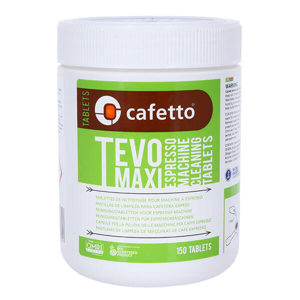 Средство для чистки рожковых кофемашин Cafetto TEVO Maxi Tablets 2,5 150 таб,органик.