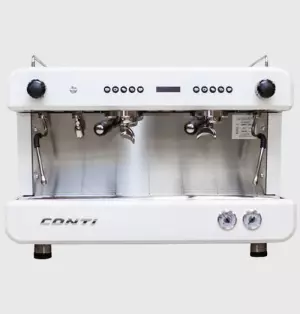 Кофемашина эспрессо рожковая CONTI CC200 Standard TC Black 2 группы, белого цвета