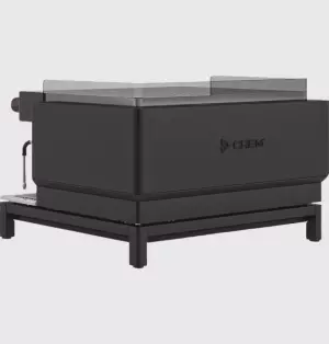 Кофемашина эспрессо рожковая Crem EX3 2GR Display TA черная, высокая группа, грецкий орех