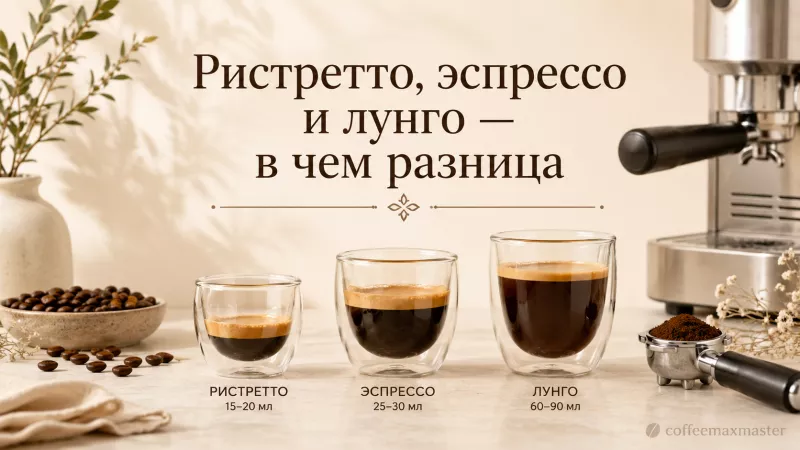 Ристретто, эспрессо и лунго — в чём разница