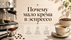 Почему мало крема в эспрессо