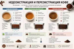 Недоэкстракция и переэкстракция кофе