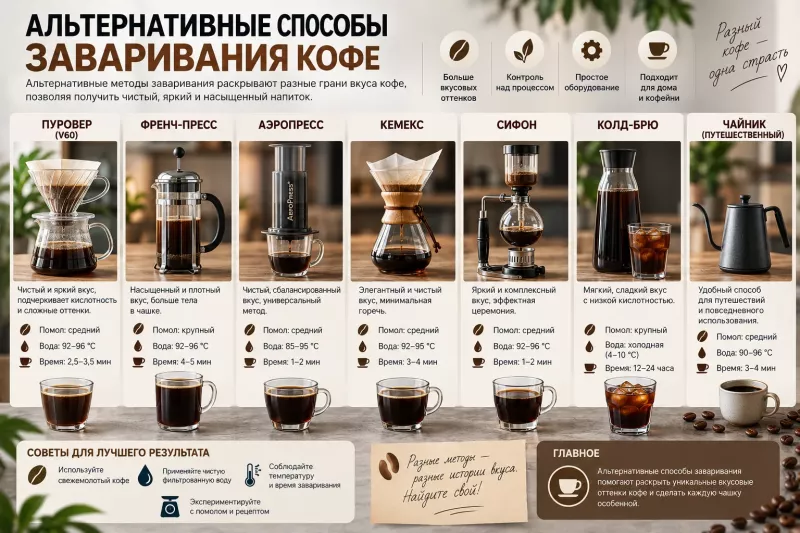 Альтернативные способы заваривания кофе