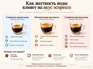 Как жесткость воды влияет на вкус эспрессо