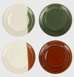 Набор тарелок 4шт Loveramics Sancai D104-91A Salad Plate 22,5 см расцветка Ассорти